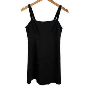 Vintage 90s All That Jazz size Small Black Mini Dress Strappy Back Grunge